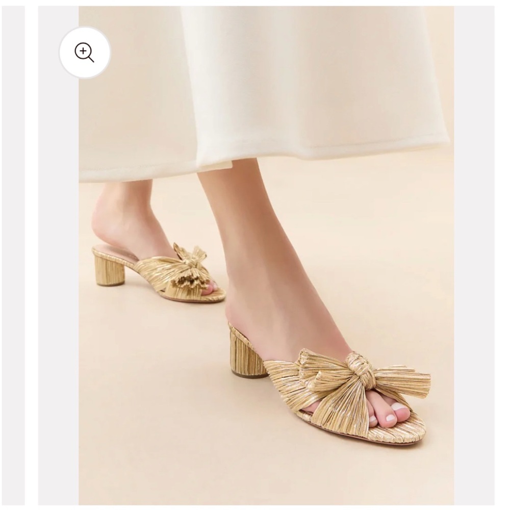 Loeffler Randall Gold Bow Women’s Heels